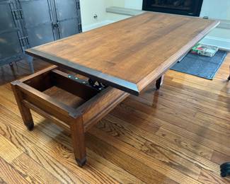 Additional view of lift top coffee table ~
