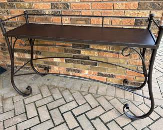Frontgate metal console, 47"W x 14"D x 34"H,  $148
