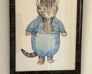 Cat watercolor, 17” x 13.5”,  $20