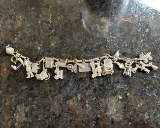 Sterling vintage charm bracelet with charms, was $165, NOW $115