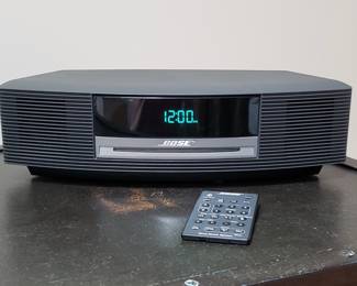 Bose Wave Music System CD Player, AM/FM Radio - Titanium Silver w/remote,  $145 