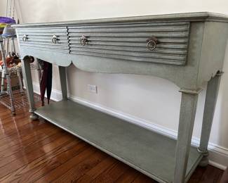 Ballard Design BW Ripley console table,  33.75”H x 60”W x 18”D,  