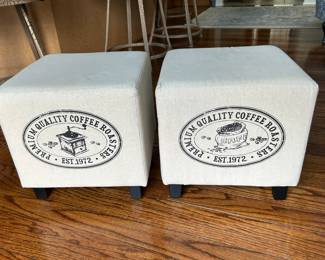 Premium Quality Coffee Roasted stool, 2 available, 14" x 14" x 14", $25 each