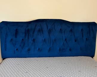 Blue queen size headboard, $135