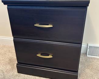 Black with gold handles nightstand, 20”W x 16”D x 24”H,  $99