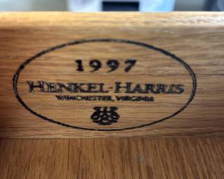 BUY IT NOW! $275.00. Henkel-Harris small four drawer chest of drawers. 33 1/2" W x 18" D x 30 1/2" H. Call Jan at 314 960-5700