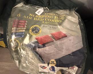 Sleeping bag & air bed combo.