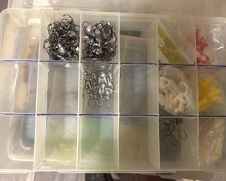 Box of fishing lures.
