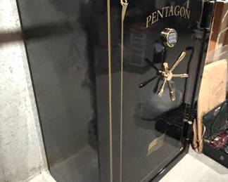 BUY IT NOW! $950.00. Large Pentagon Gun Safe. Model: Commando? Dimensions: 60" H x 40" W x 25" D. Call Jan at 314 960-5700