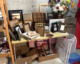 Variety of picture frames.