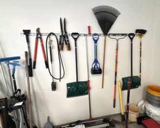 Variety garden and yard equipment.