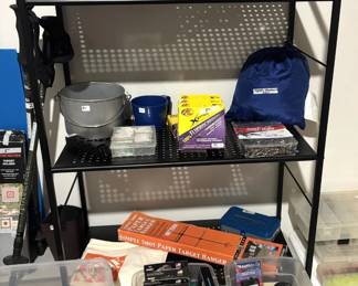 Variety of fishing and hunting gear.