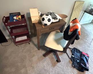 Sewing cabient and chair.