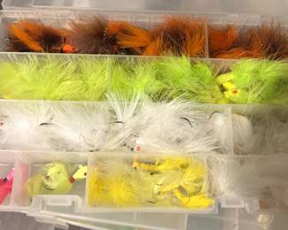 Box of fishing lures.