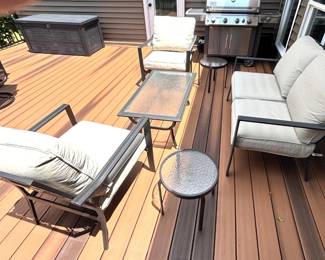 BUY IT NOW! $450.00. Patio Loveseat/two chairs w/cushions & patio coffee table 24" x 42". Call Jan at 314 960-5700