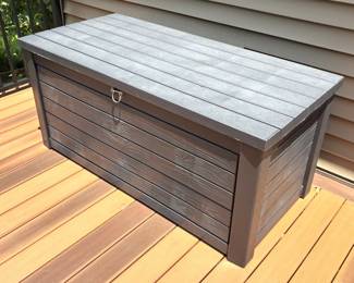 BUY IT NOW! $100.00. Keter 165 Gallon storage chest. 60" W x 28" D x 28" H. Call Jan at 314 960-5700