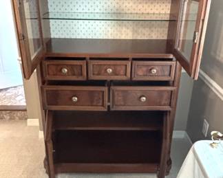 BUY IT NOW! $575.00. Display cabinet, Brand: Dall' Agnese-Italy, w/glass shelf/drawers & cabinet. 20" D x 44" W x 62 1/2" H. Call Jan at 314 960-5700