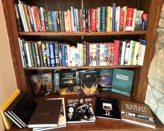 Variety of books.