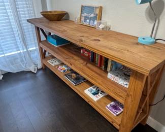 Rustic Farmhouse Solid Wood Console Table / Sofa Table