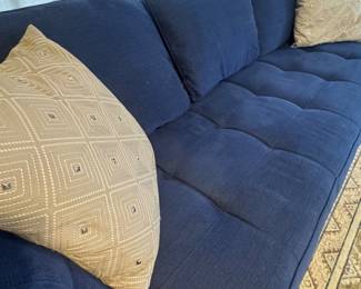 Cindy Crawford sleeper sofa, navy fabric