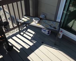 Outdoor metal table