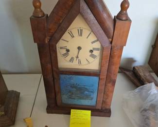 American Sharp Gothic mantel clock (commonly referred to by collectors as a "Steeple Clock"