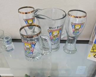 West Point United States Military Academy (USMA) Ring Weekend glass barware set
