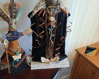 Southwestern mixed-media assemblage sculpture resembling traditional Hopi or Navajo spirit dolls