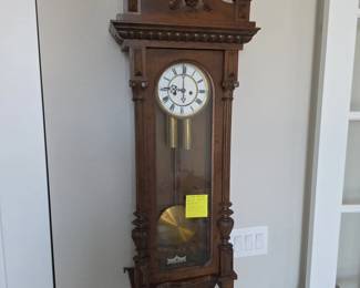 German Vienna Regulator wall clock, manufactured around the late 19th century (c. 1880–1890s).