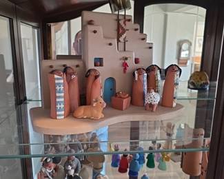 Native American Storyteller Nativity Scene (often called a Nacimiento)
