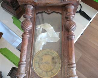 Vienna Regulator style wall clock case, typically manufactured in Germany or Austria during the late 19th or early 20th century
