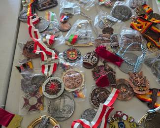 vintage German Volksmarch (or Volkswandertag) medals