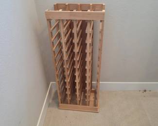 modular wooden wine rack column