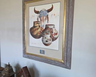original Southwestern watercolor painting or art print by the contemporary Native American artist Michael C. McCullough