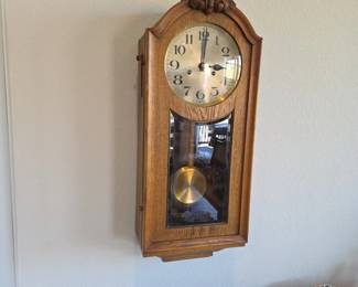 vintage Westminster chime wall clock by Howard Miller