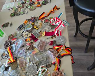 vintage German Volksmarch (or Volkswandertag) medals
