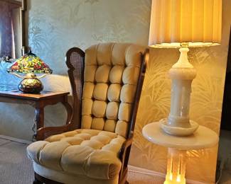 Vintage Chair & Lamp