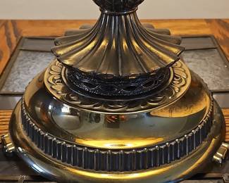 Vintage Cut Crystal and Brass Table Lamp - Likely Dale Tiffany or Dresden Style