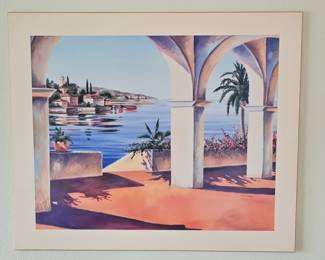 Mediterranean Coastal Archway Print by Cummings