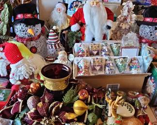 Assorted Vintage and Contemporary Holiday Decor Lot - Christmas and Halloween