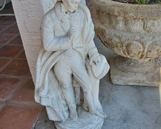 Vintage Concrete Statue of Ludwig van Beethoven