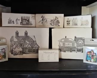 Department 56 Dickens' Village Series Collection - Victoria Station, Old Curiosity Shop, and Assorted Buildings
