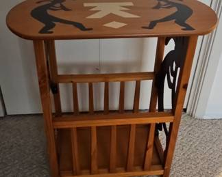 Collections Etc. Kokopelli Magazine Rack Side Table