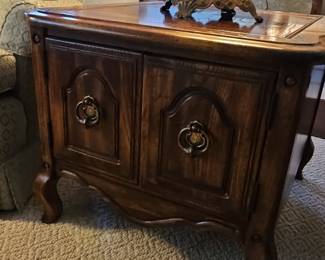 Vintage Thomasville French Provincial Style Two-Door End Table