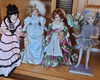 Collection of Franklin Mint & Danbury Mint Porcelain Dolls