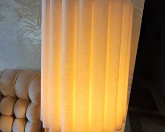 Vintage Italian Carved Alabaster Table Lamp with Illuminated Base