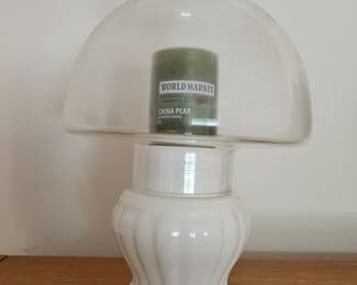 World Market China Pear Scented Candle and Hurricane Holder