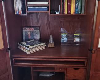 Mission Style Oak Computer Armoire