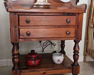 Vintage Bennington Pine Washstand