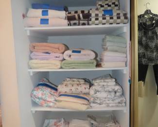 Towels and bed linens.